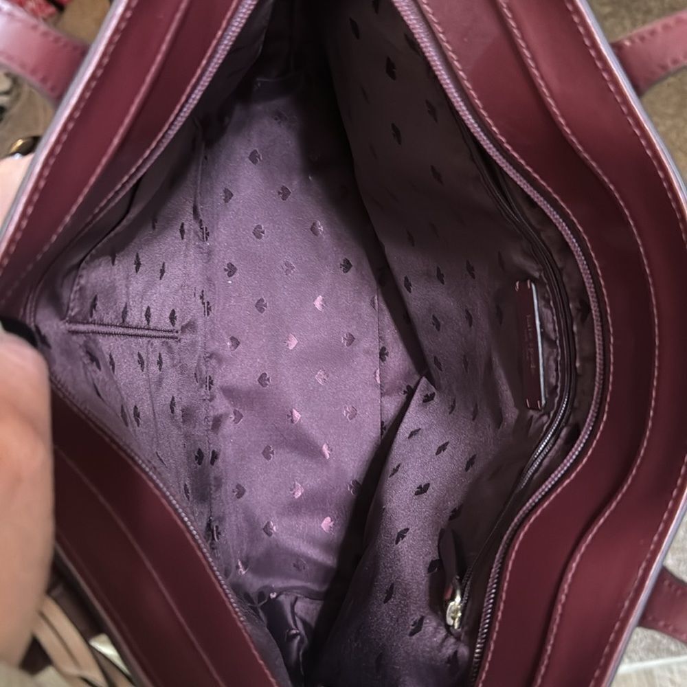Kate Spade Purple/Maroon Medium sized tote. - Picture 9 of 13